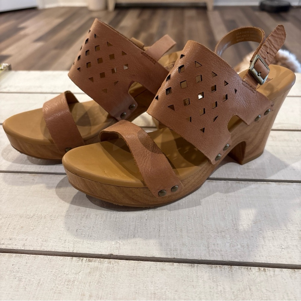 Korks by Kork Ease 7M TOME Leather Platform Wedge Sandal